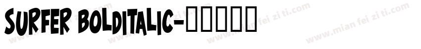 Surfer BoldItalic字体转换